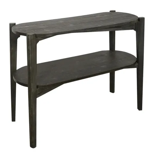 Foldable Console Table - Washed Black