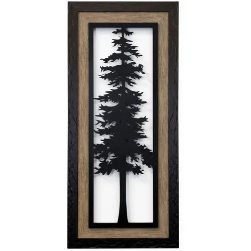 Cypress I Framed Lazer Cut Metal Panel