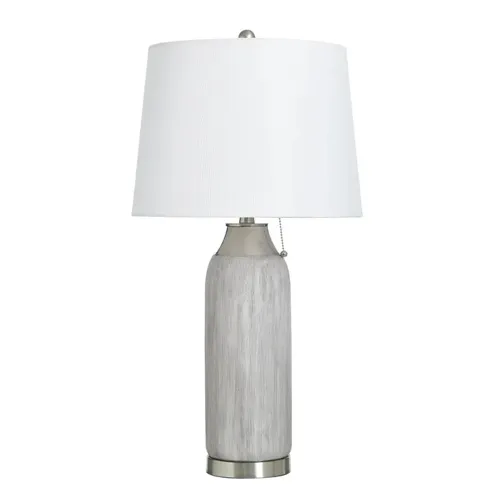 Plated Silver Ceramic Table Lamp