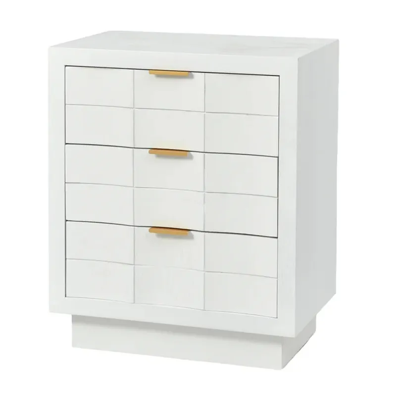 White 3 Drawer Wooden Table