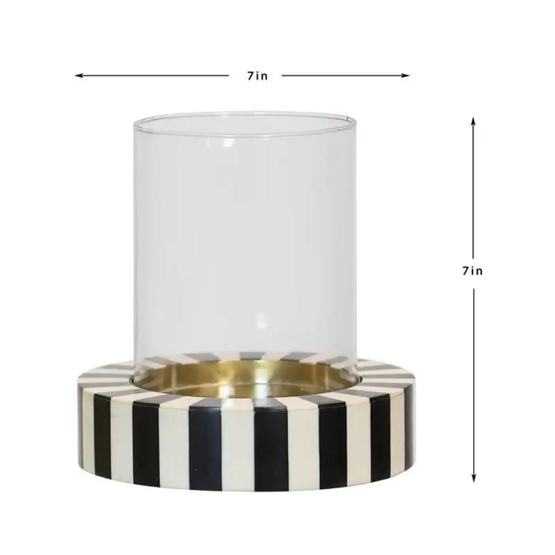 7In Stripped Candle Holder
