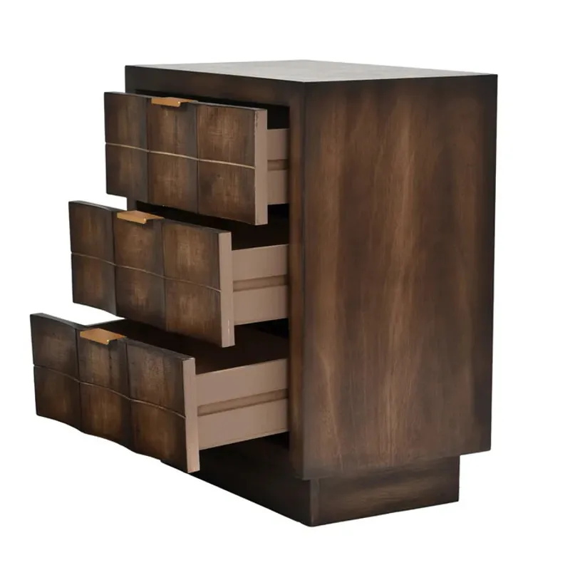 Walnut 3 Drawer Wooden Table