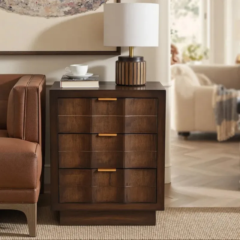 Walnut 3 Drawer Wooden Table