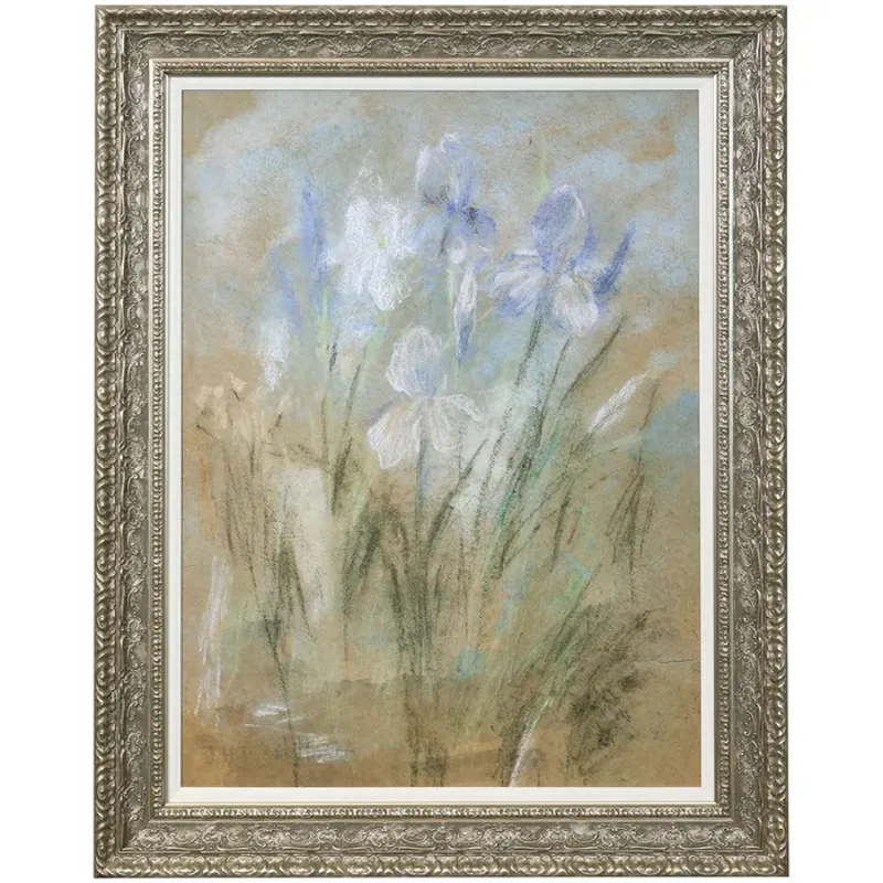 Blue Iris Scratch Framed