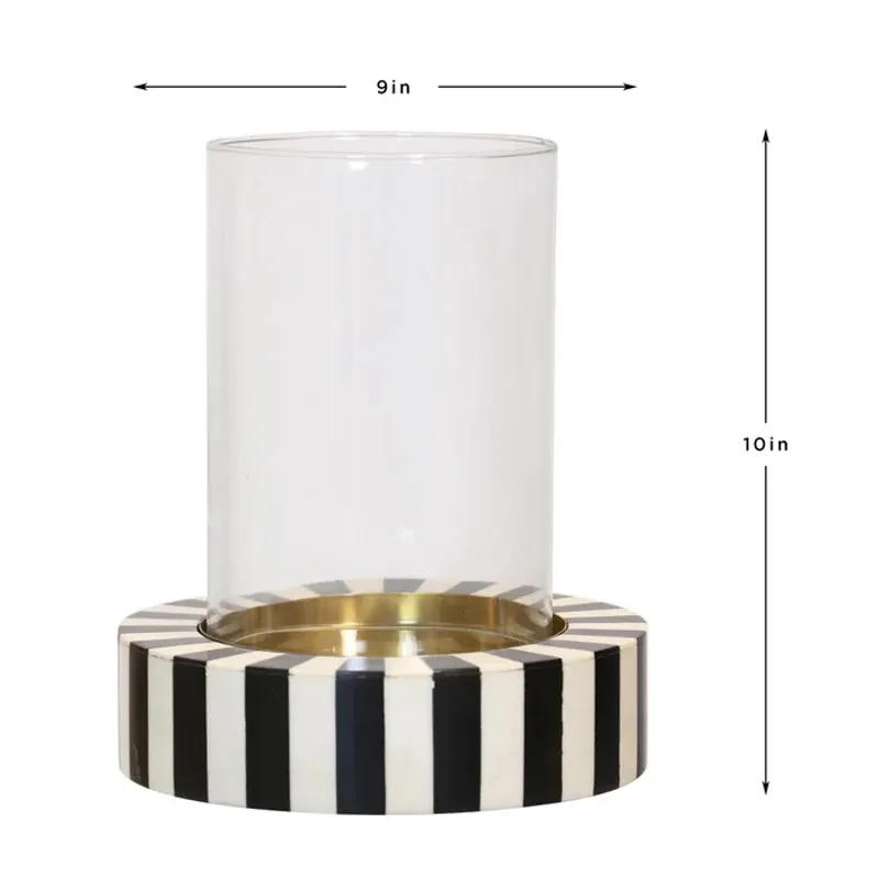 10In Stripped Candle Holder