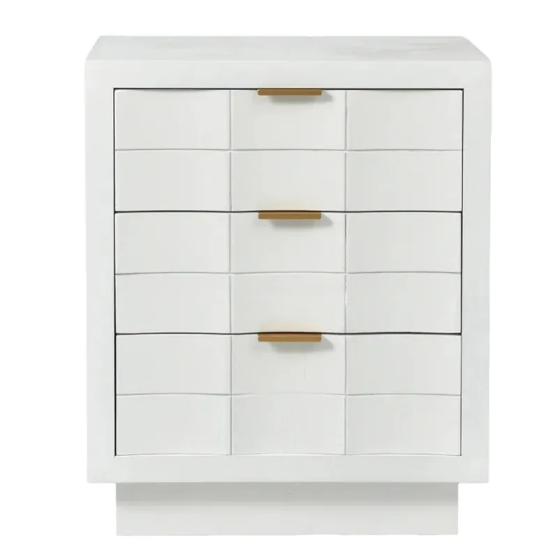 White 3 Drawer Wooden Table