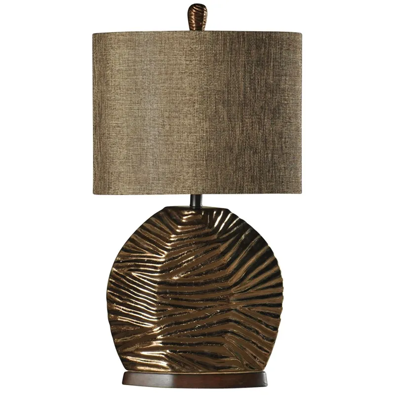Ceramic Lamp Glazed in Padova Designer Fabric Shade