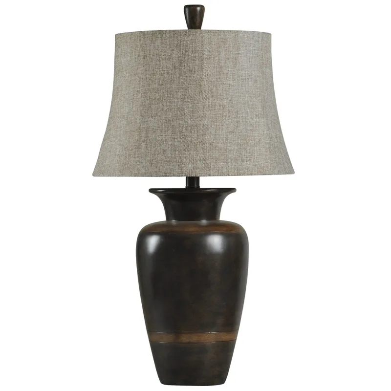 Classic Urn Design Table Lamp Finished in Malawi Fabric Shade