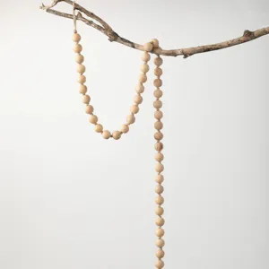 Natural Wood Bead Garland