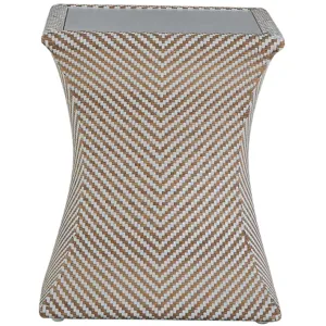 Bari N-Dura Resin Wicker Outdoor Round Square End Table