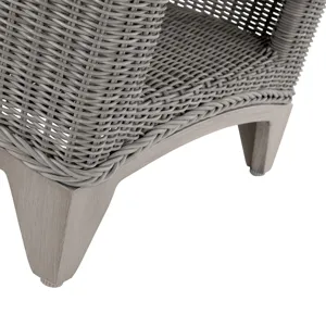 Astoria Wicker Square Outdoor End Table 21 in. W x 21.5 in. H
