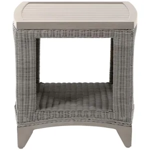 Astoria Wicker Square Outdoor End Table 21 in. W x 21.5 in. H