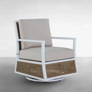 Bermuda Aluminum and Cane Glider Lounge