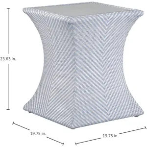 Bari N-Dura Resin Wicker Outdoor Round Square End Table