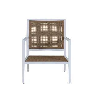 Bermuda Aluminum and Cane Lounge
