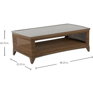Astoria Wicker Rectangle Outdoor Coffee Table
