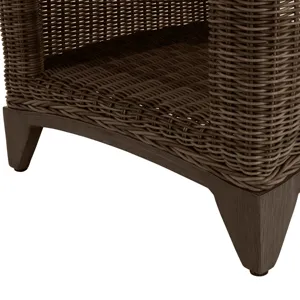 Astoria Wicker Square Outdoor End Table 21 in. W x 21.5 in. H
