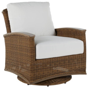 Astoria Woven Swivel Glider - Oak/Raffia