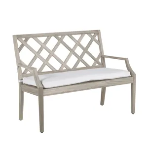 Haley Teak Outdoor Latticework Bench 48 in.