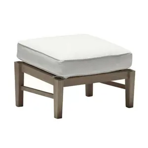 Croquet Teak Ottoman - Oyster Teak