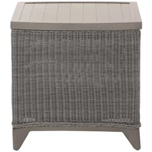 Astoria Wicker Square Outdoor End Table 21 in. W x 21.5 in. H