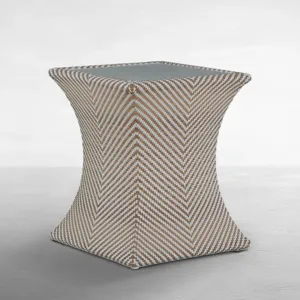 Bari N-Dura Resin Wicker Outdoor Round Square End Table
