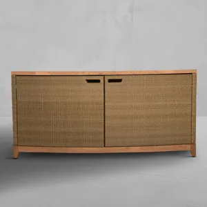 Chesapeake N-Dura Resin Wicker Outdoor Console 4 Shelves