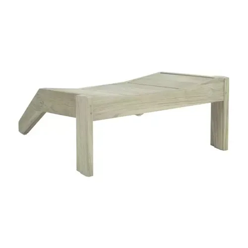 Ashland Teak Adirondack Ottoman - Oyster Teak