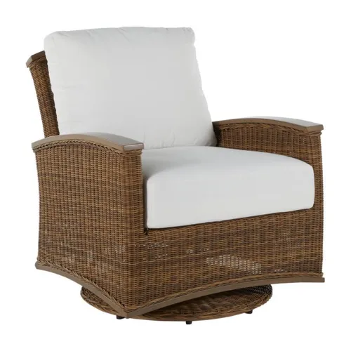 Astoria Woven Swivel Glider - Oak/Raffia