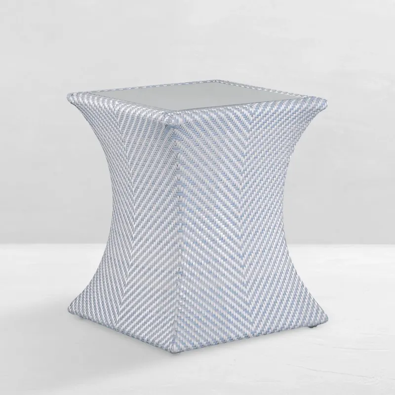 Bari N-Dura Resin Wicker Outdoor Round Square End Table
