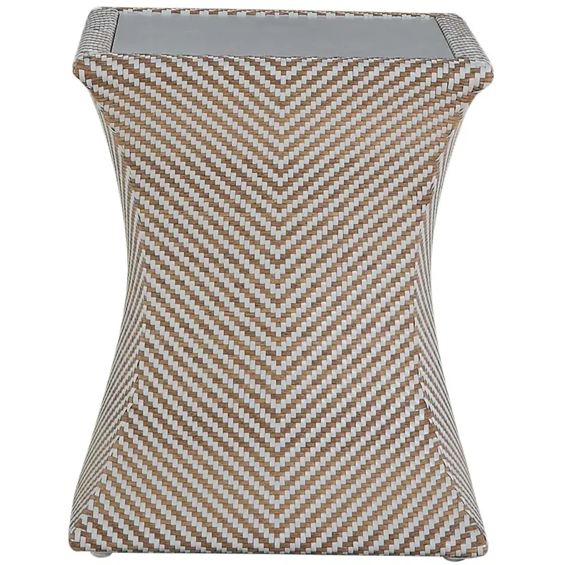 Bari N-Dura Resin Wicker Outdoor Round Square End Table