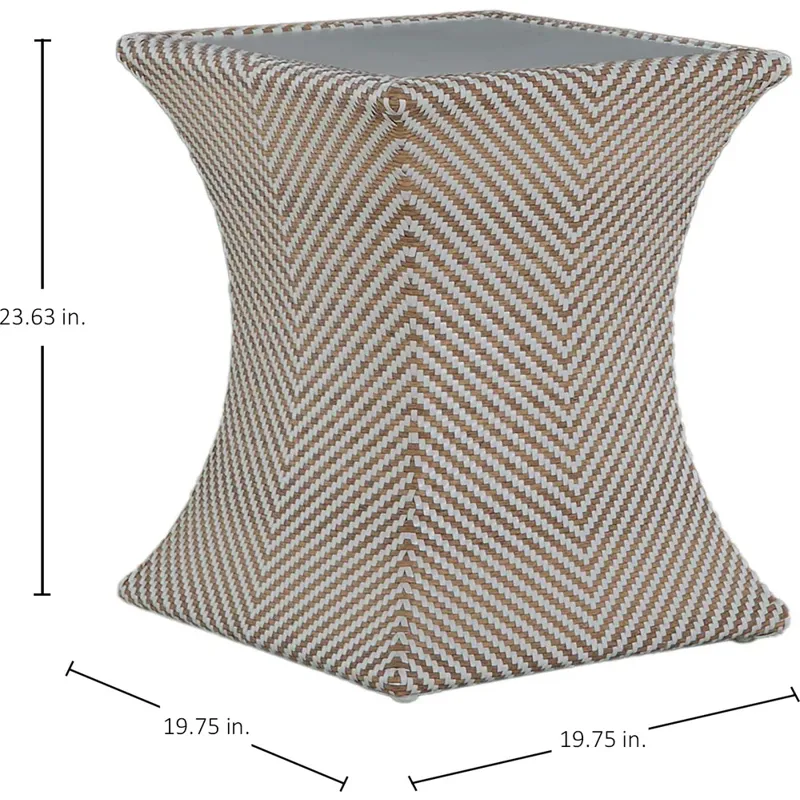 Bari N-Dura Resin Wicker Outdoor Round Square End Table