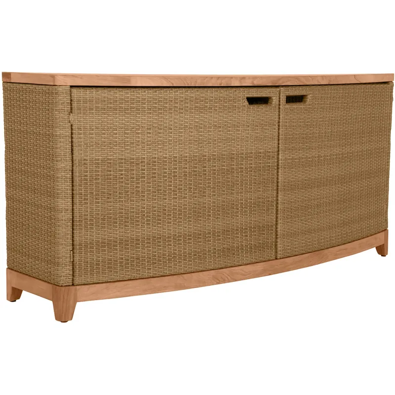 Chesapeake N-Dura Resin Wicker Outdoor Console 4 Shelves