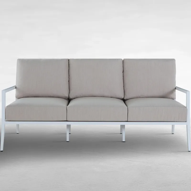 Bermuda Aluminum and Cane Sofa