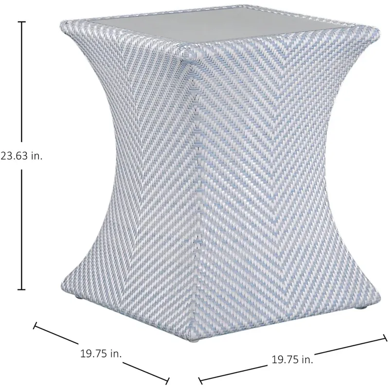 Bari N-Dura Resin Wicker Outdoor Round Square End Table