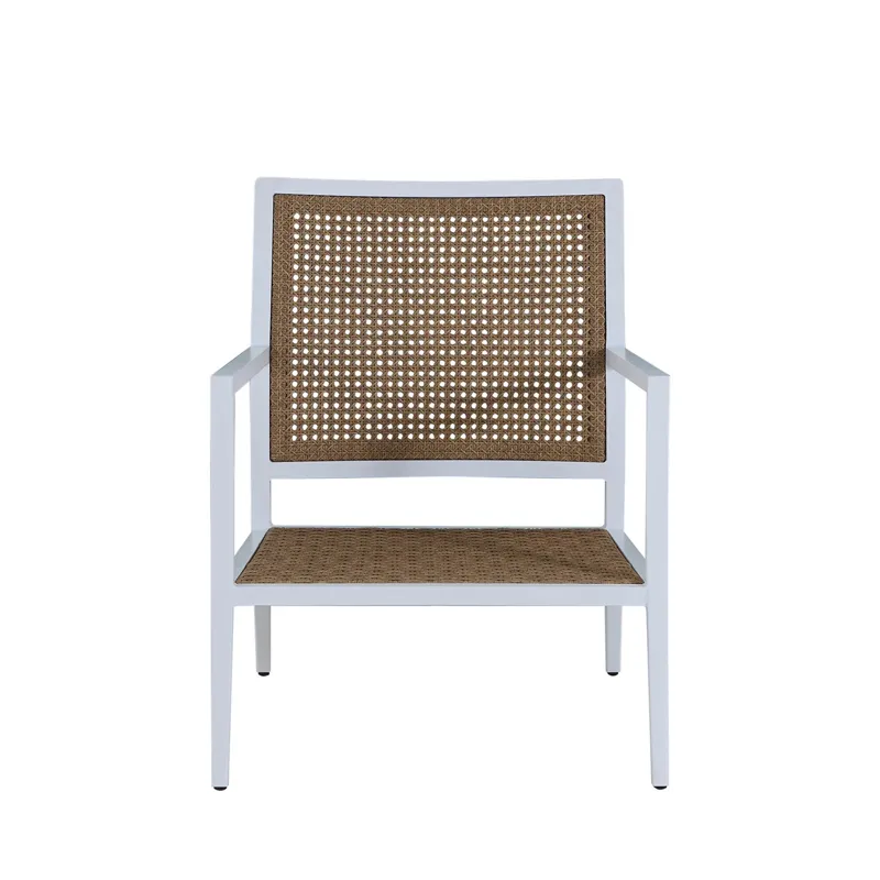 Bermuda Aluminum and Cane Lounge
