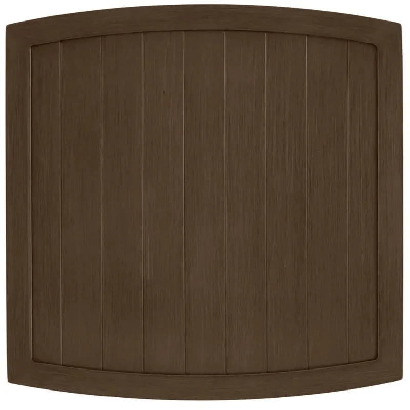 Astoria Wicker Square Outdoor End Table 21 in. W x 21.5 in. H