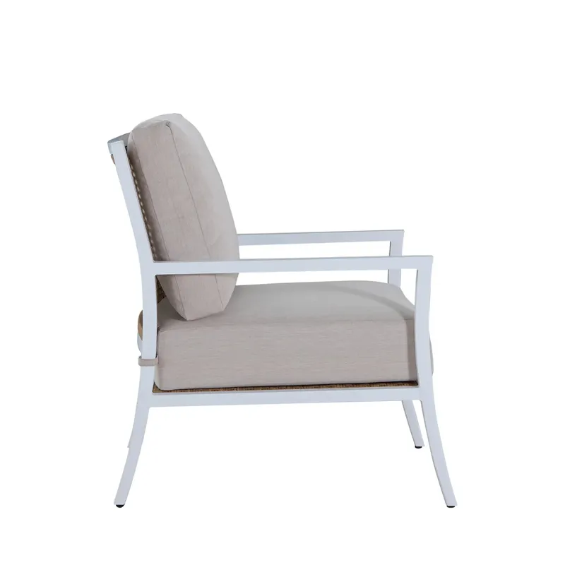 Bermuda Aluminum and Cane Lounge