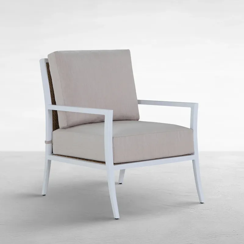 Bermuda Aluminum and Cane Lounge