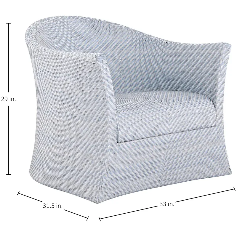 Bari N-Dura Resin Wicker Swivel Lounge