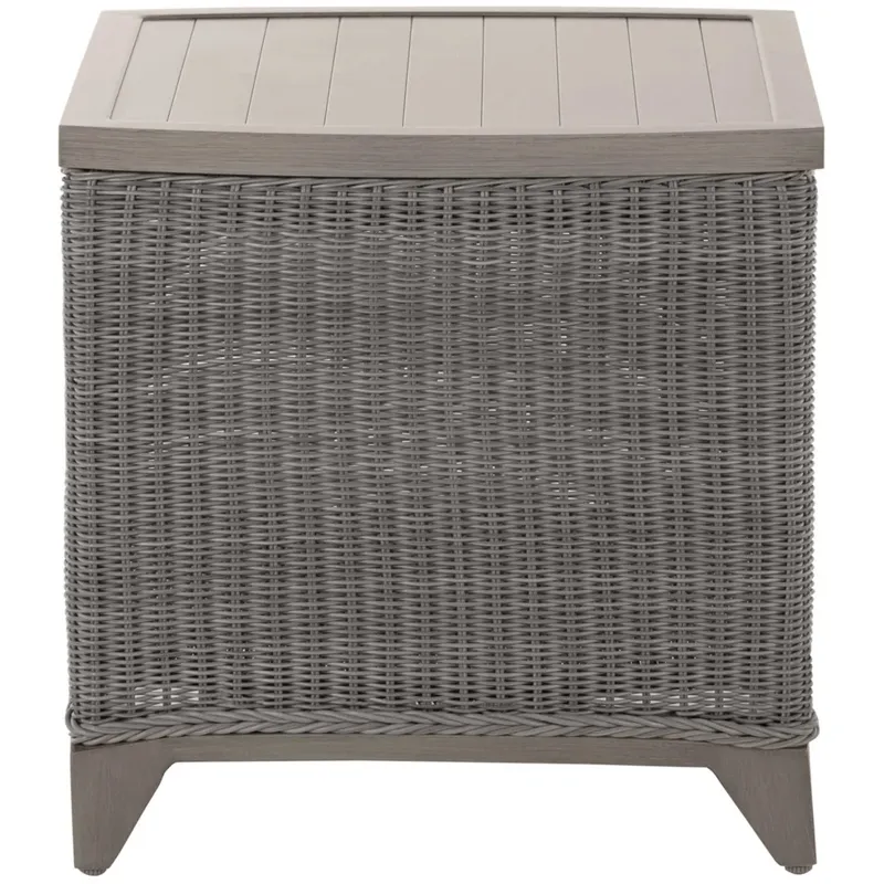 Astoria Wicker Square Outdoor End Table 21 in. W x 21.5 in. H
