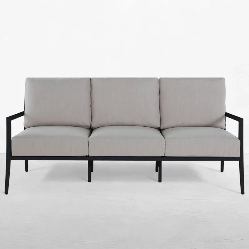 Bermuda Aluminum and Cane Sofa