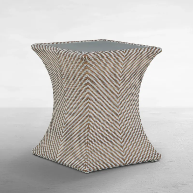 Bari N-Dura Resin Wicker Outdoor Round Square End Table