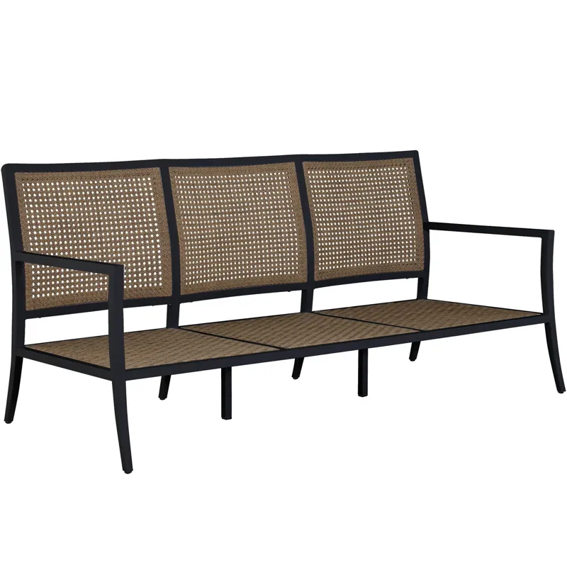 Bermuda Aluminum and Cane Sofa