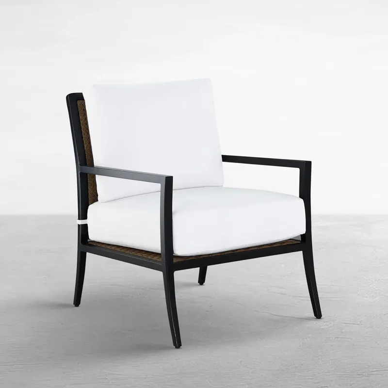 Bermuda Aluminum and Cane Lounge