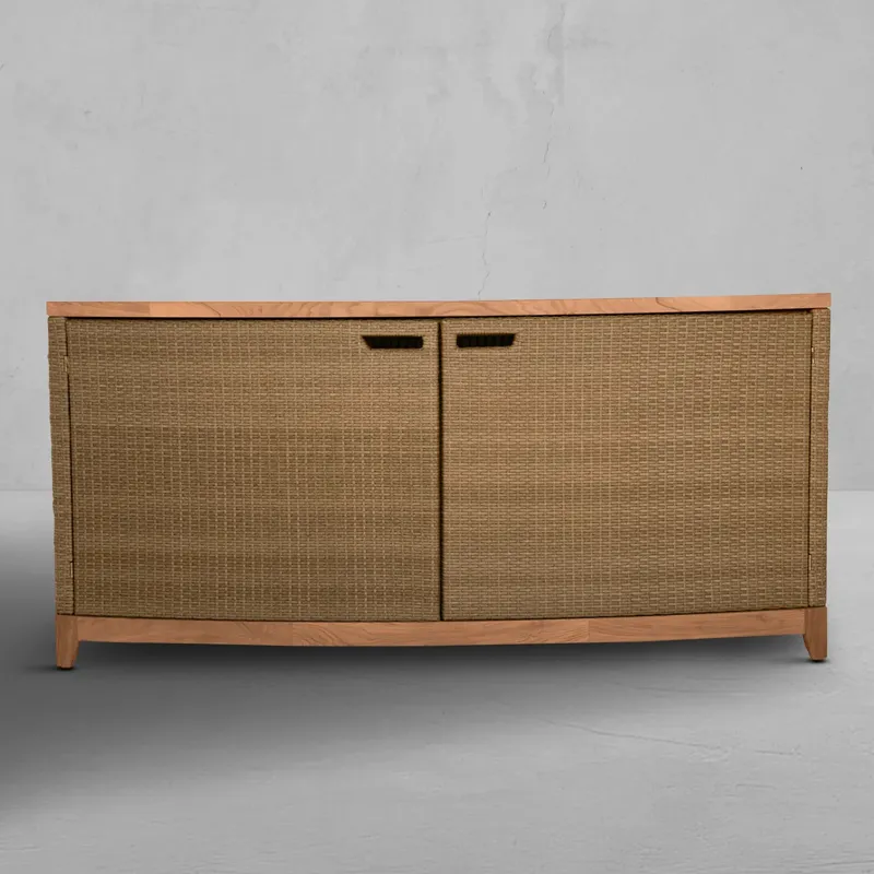 Chesapeake N-Dura Resin Wicker Outdoor Console 4 Shelves