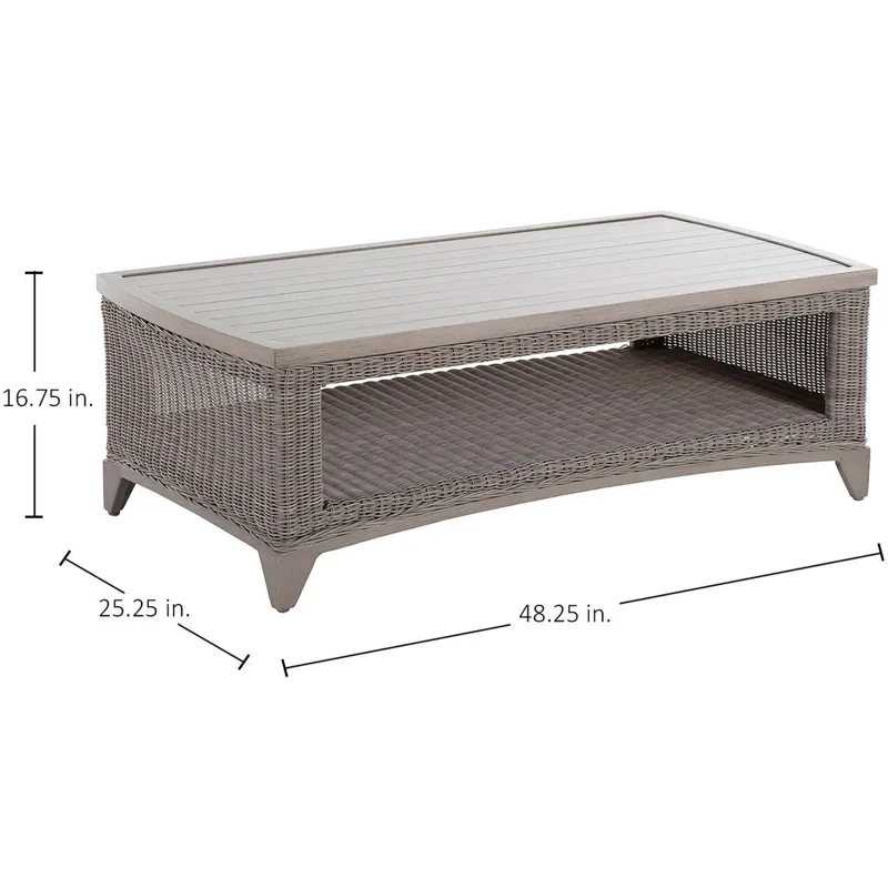 Astoria Wicker Rectangle Outdoor Coffee Table
