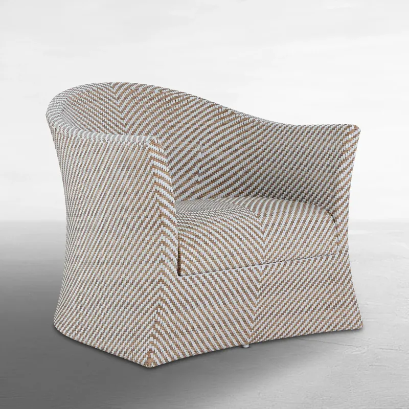 Bari N-Dura Resin Wicker Swivel Lounge