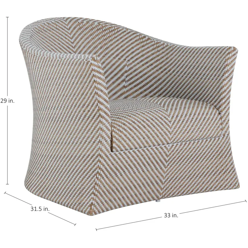 Bari N-Dura Resin Wicker Swivel Lounge