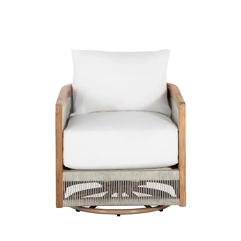 Avalon Teak Outdoor Swivel Lounge